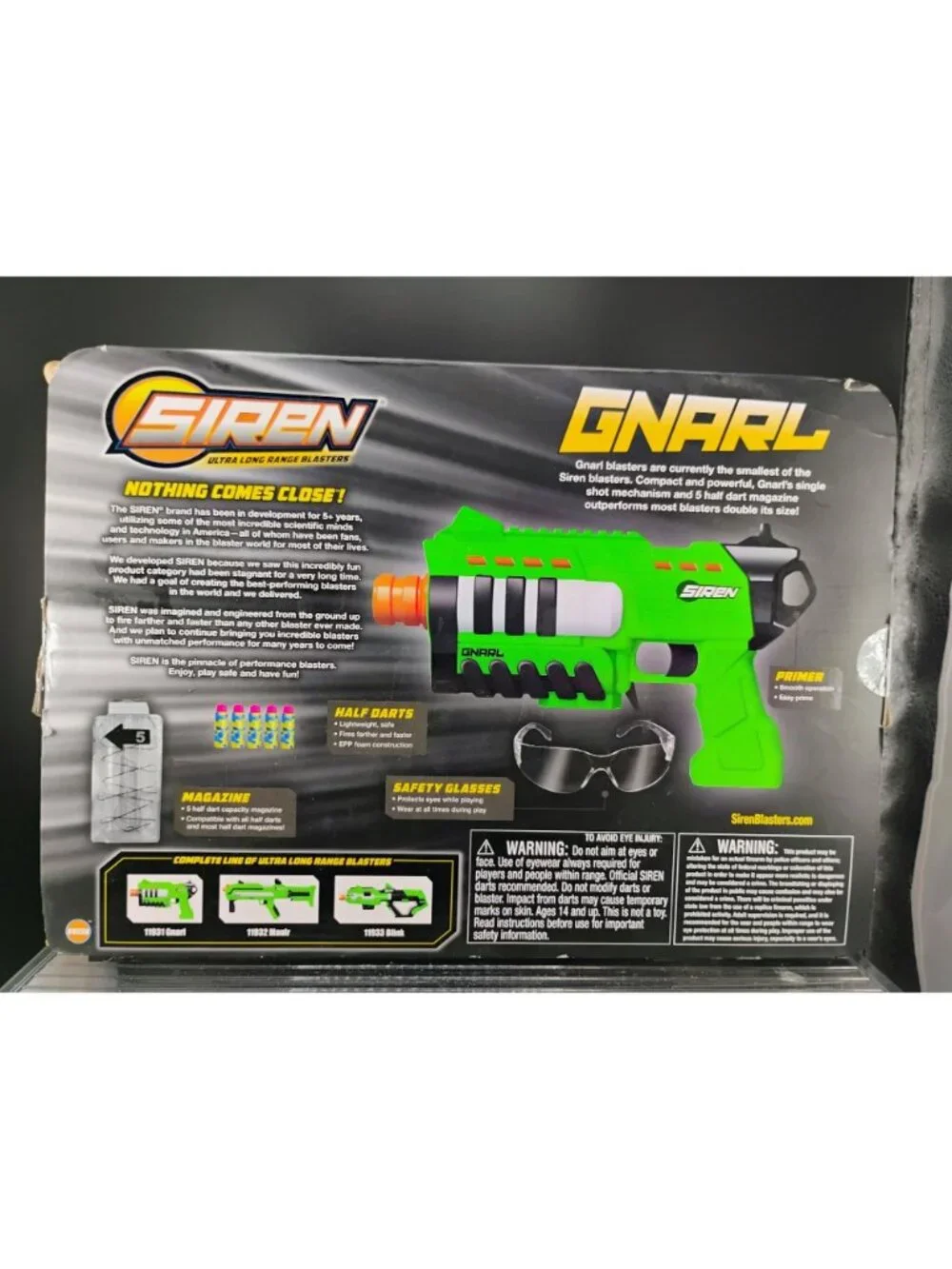 Siren Gnarl Mini Pump Blaster With Half Darts & Accessories